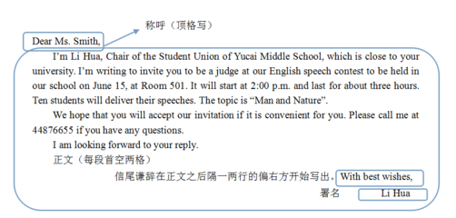 英語作文署名