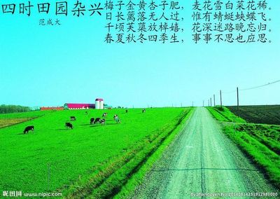 形容田園生活的句子